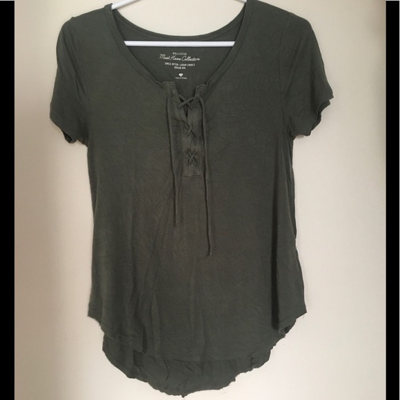 Hollister Lace-up T-shirt - Picture 2 of 5